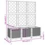 Voir la diapositive 6 : VIDAXL Jardiniere de jardin avec treillis Noir 120 x 40 x 136 cm PP