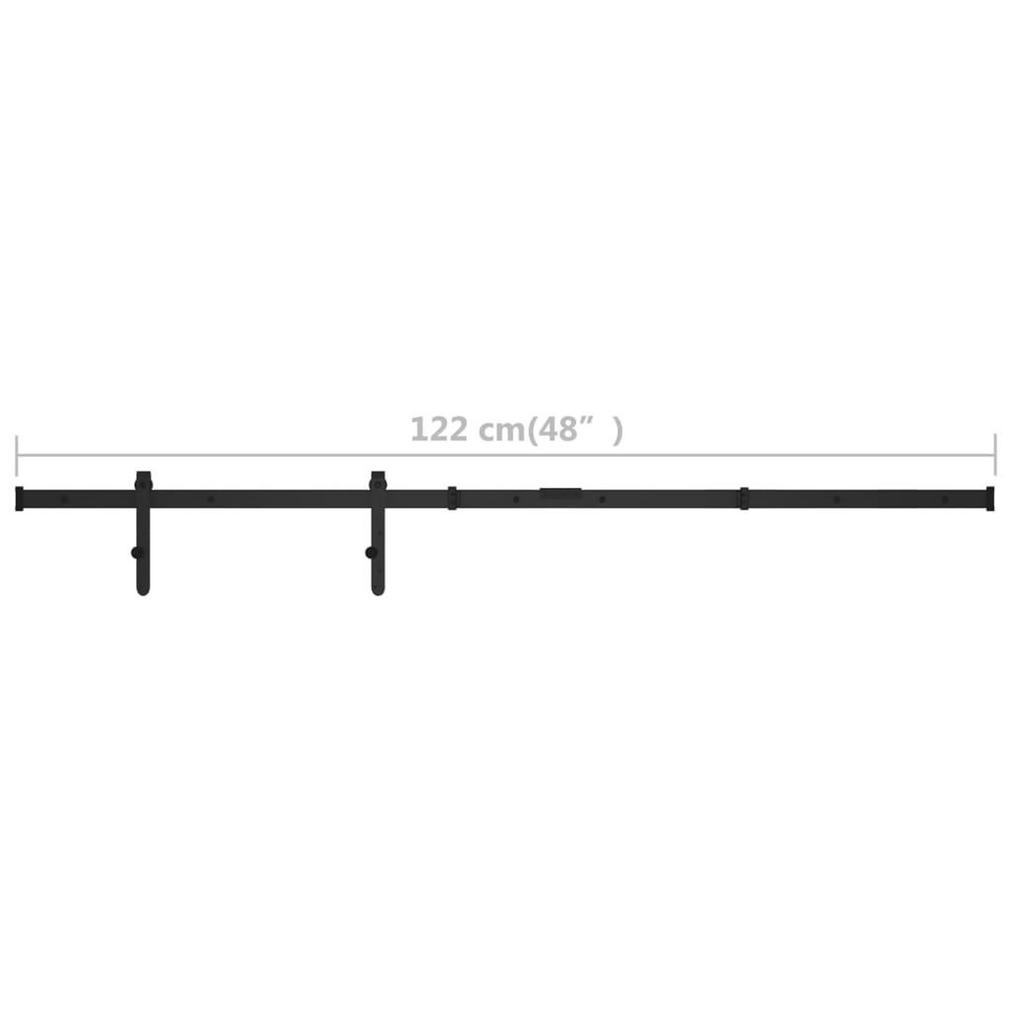 Voir la diapositive 6 : VIDAXL Kit mini de porte d'armoire coulissante Acier au carbone 122 cm