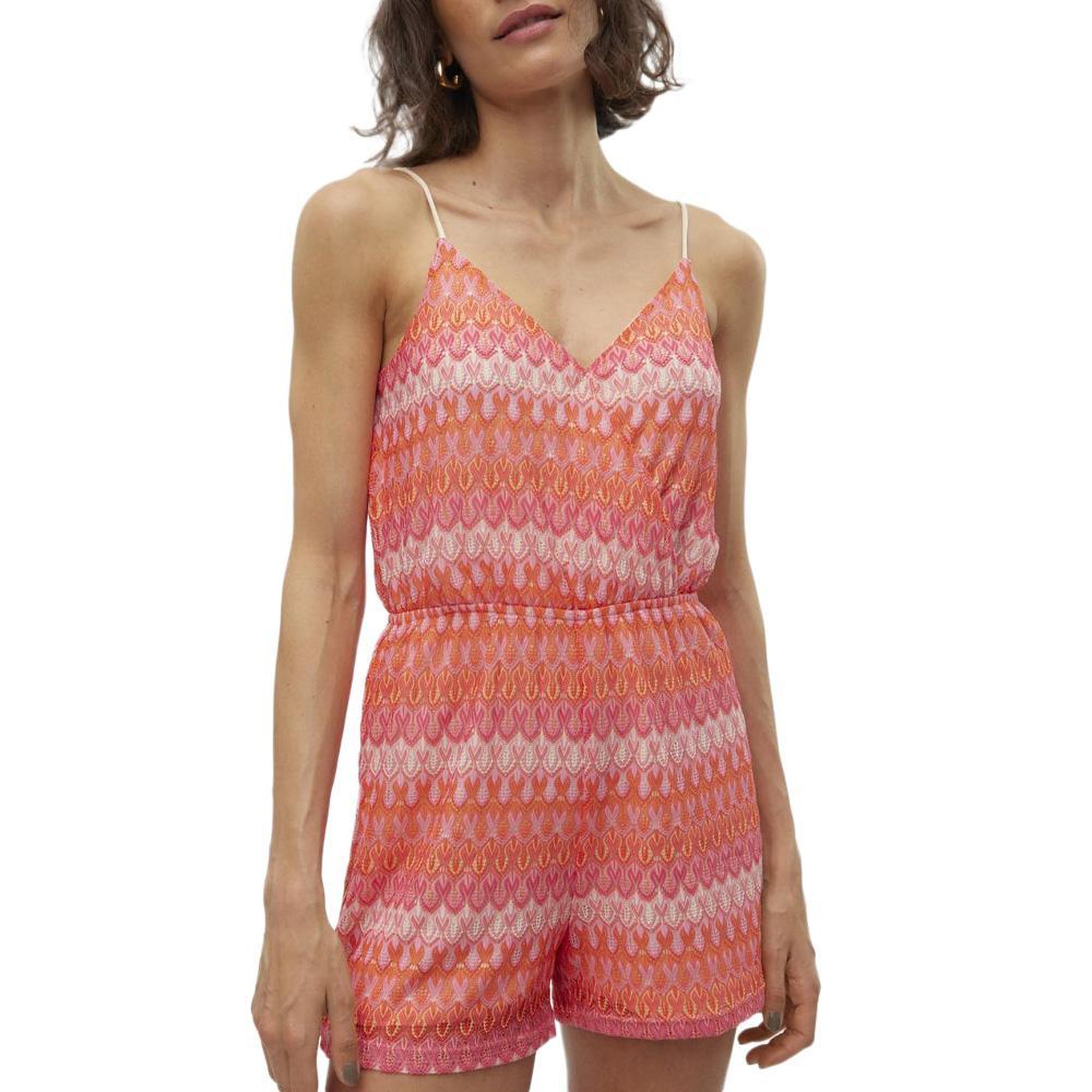Voir la diapositive 1 : Vero Moda Combi-Short Rose/Rouge Femme Vero Moda Dicte Singlet