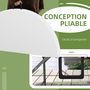 Voir la diapositive 4 : OUTSUNNY Table pliante table de camping pliable table de jardin Ø 122 x 73H cm poignée acier époxy HDPE blanc