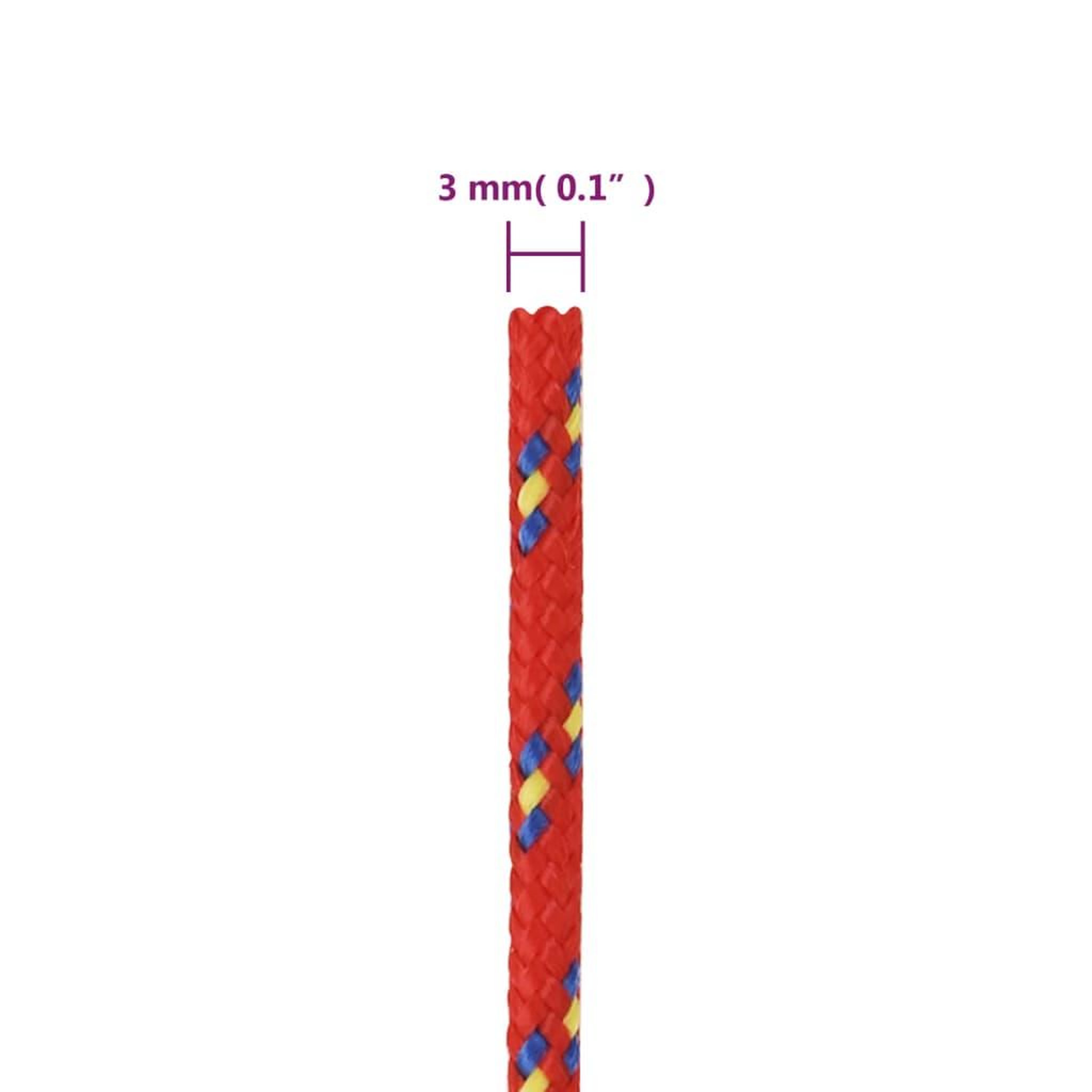 Voir la diapositive 6 : VIDAXL Corde de bateau Rouge 3 mm 500 m Polypropylene