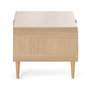 Voir la diapositive 4 : BEST MOBILIER Mathilde - table basse - effet bois et cannage - 1 niche - 100 cm