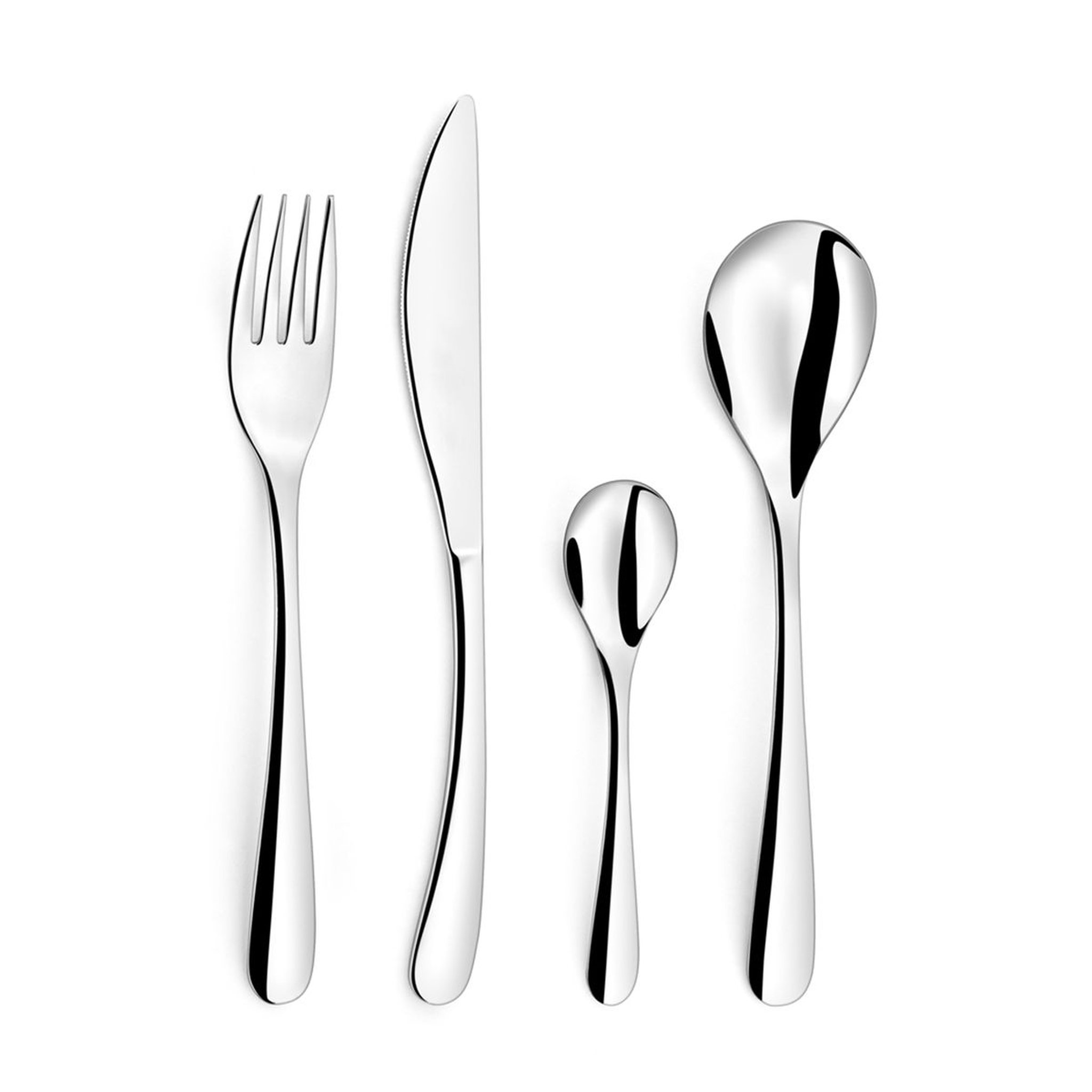 Voir la diapositive 1 : AMEFA Ménagère 24 pièces NYMPHEA inox 