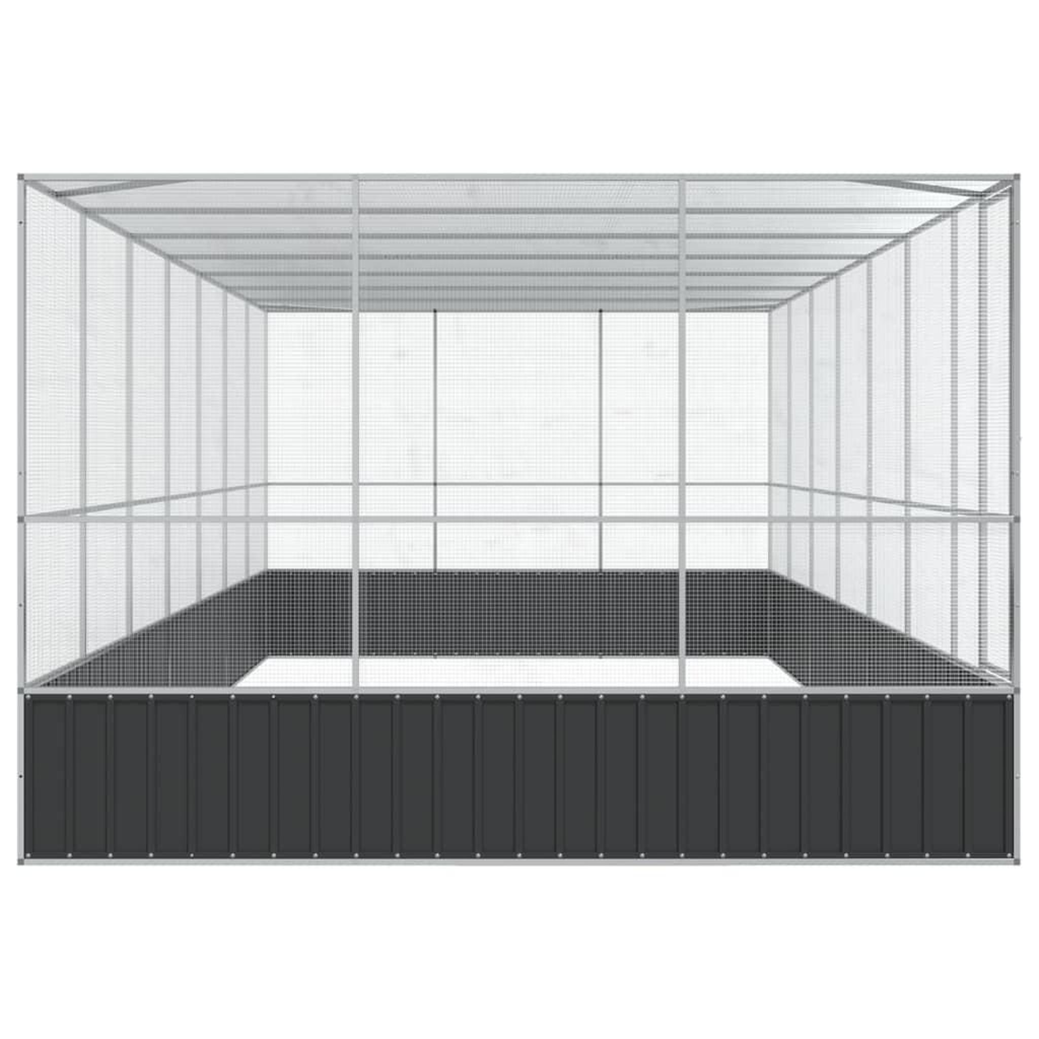 Voir la diapositive 4 : VIDAXL Voliere avec extension argente 725x307x212 cm acier