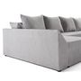Voir la diapositive 5 : BEST MOBILIER Mike - canapé panoramique en u - 7 places - convertible avec coffre - en velours côtelé
