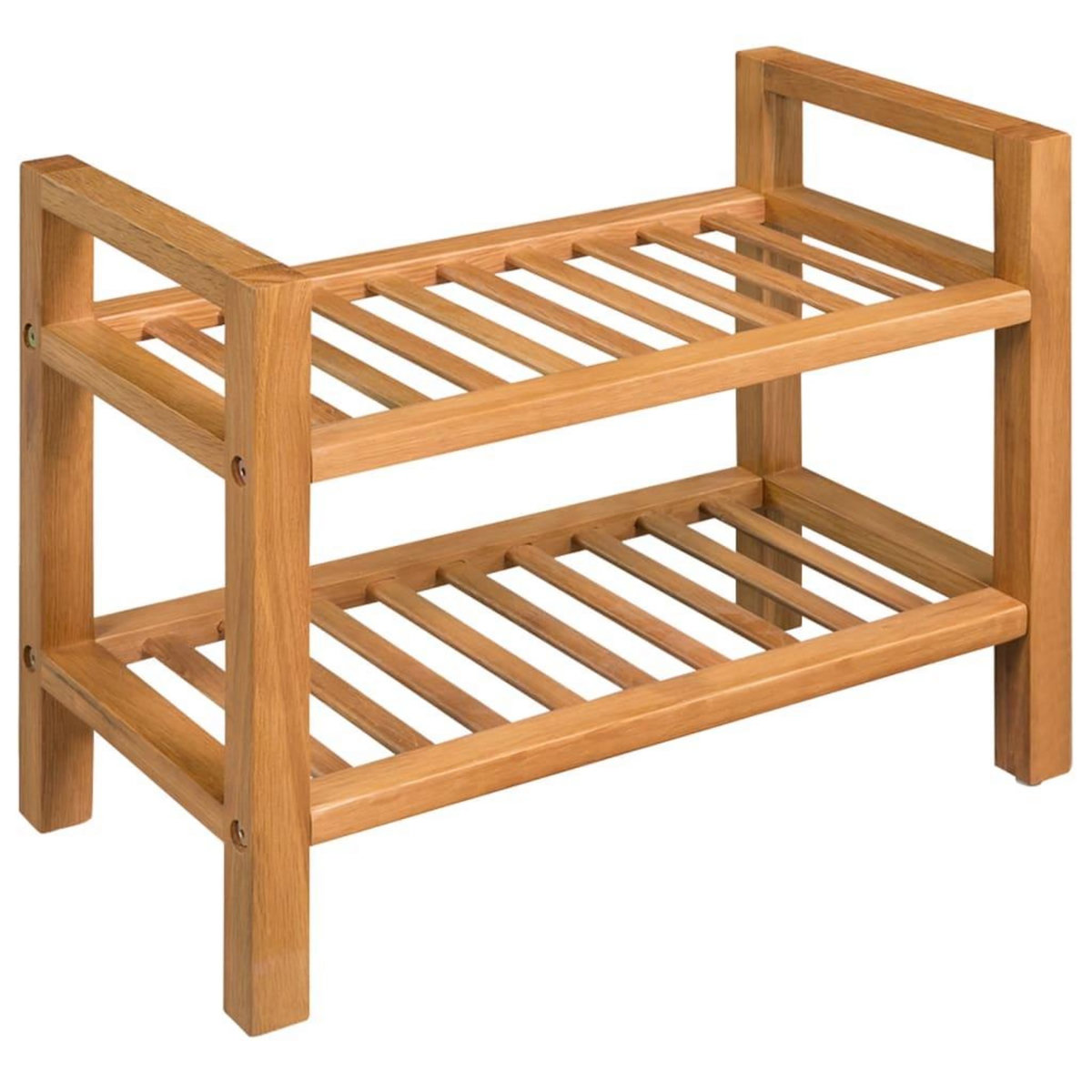VIDAXL Etagere a chaussures avec 2 etageres 50x27x40 cm Chene massif