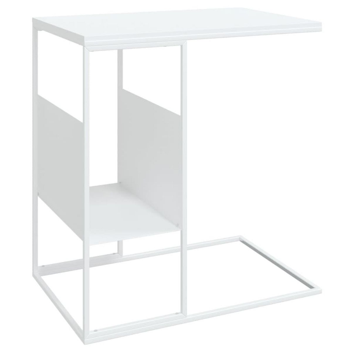 VIDAXL Table d'appoint Blanc 55x36x59,5 cm Bois d'ingenierie