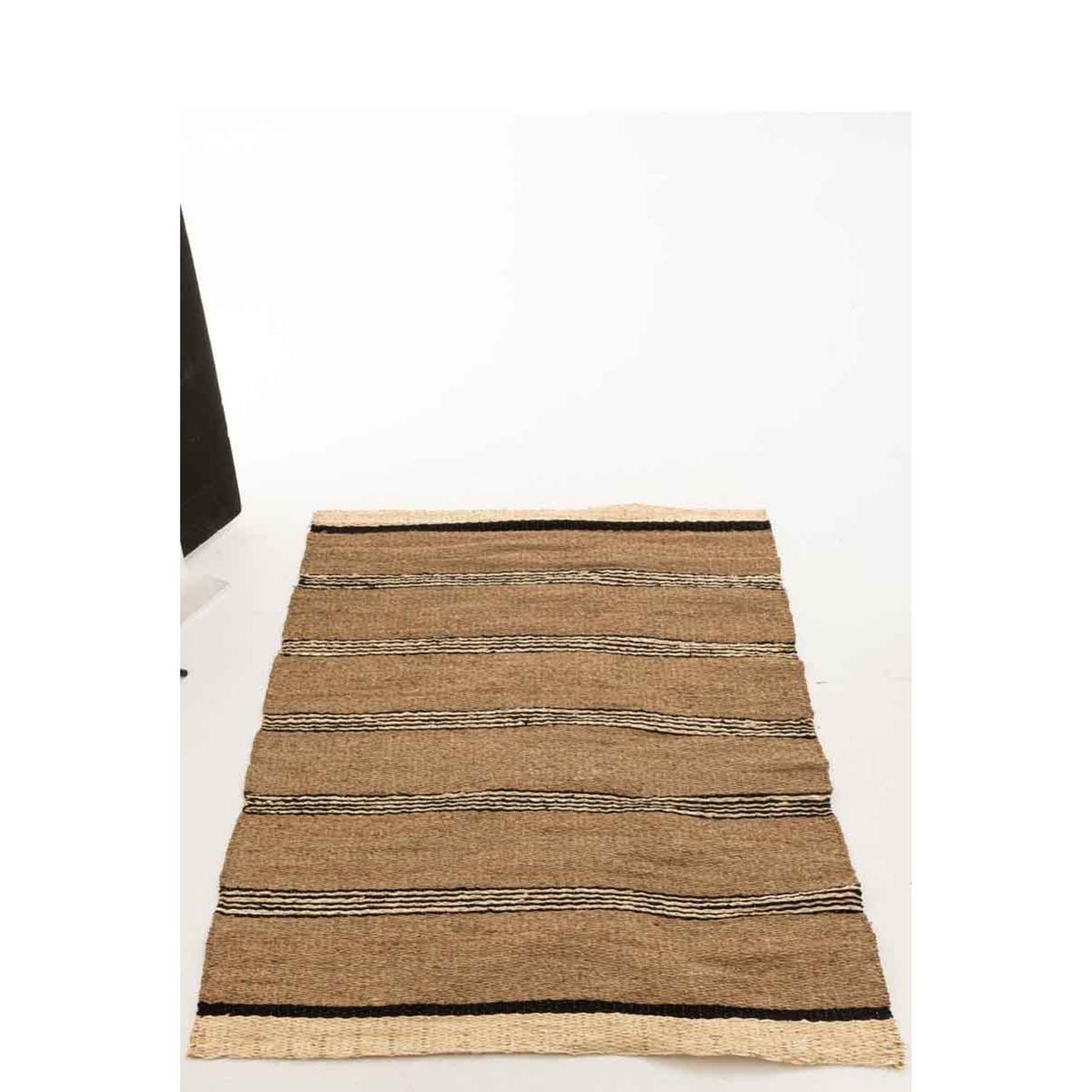 Voir la diapositive 4 : J-LINE Tapis Tressé Déco  Zostère  151x214cm Naturel