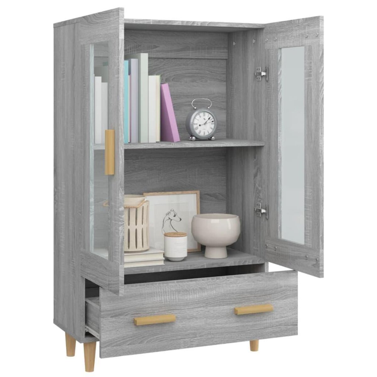 VIDAXL Buffet Sonoma gris 70x31x115 cm Bois d'ingenierie