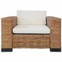 Voir la diapositive 2 : VIDAXL Fauteuil avec coussins Rotin naturel
