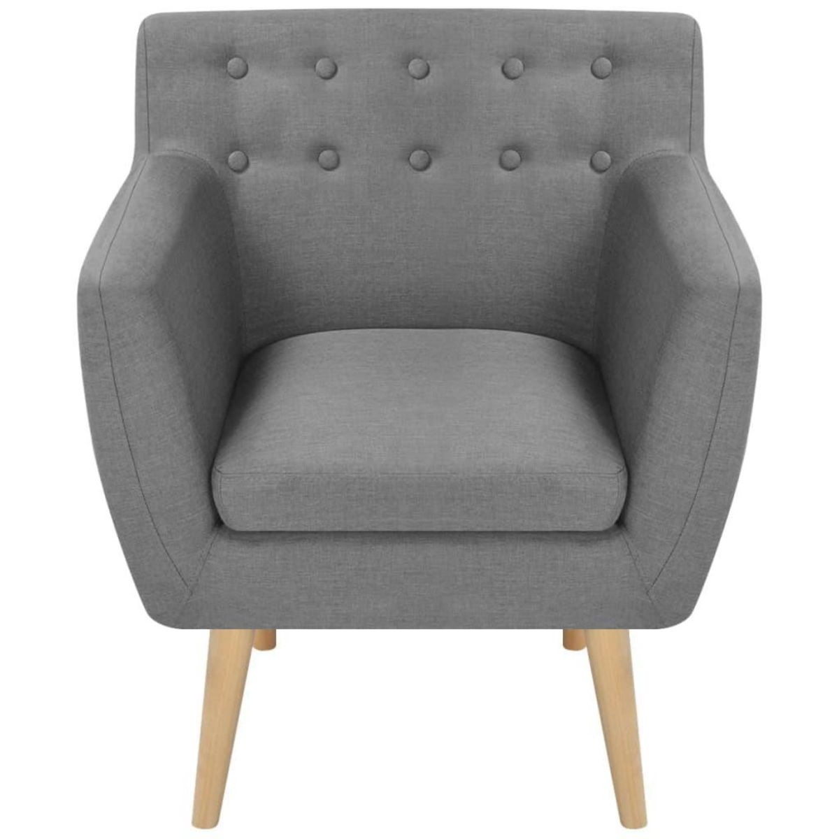VIDAXL Fauteuil gris clair tissu