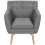 Voir la diapositive 2 : VIDAXL Fauteuil gris clair tissu