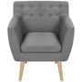 Voir la diapositive 2 : VIDAXL Fauteuil gris clair tissu