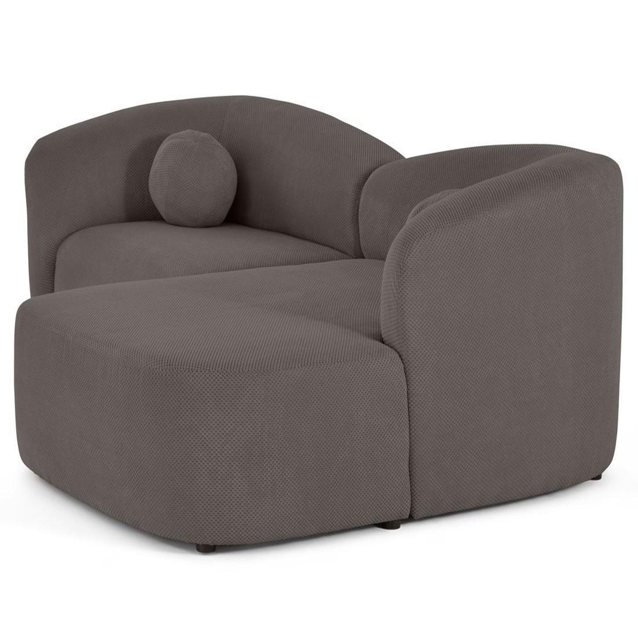 Voir la diapositive 3 : LISA DESIGN Charles - canapé d'angle droit 4 places en velours texturé