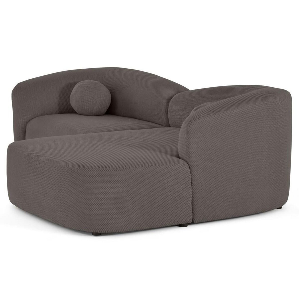 LISA DESIGN Charles - canapé d'angle droit 4 places en velours texturé