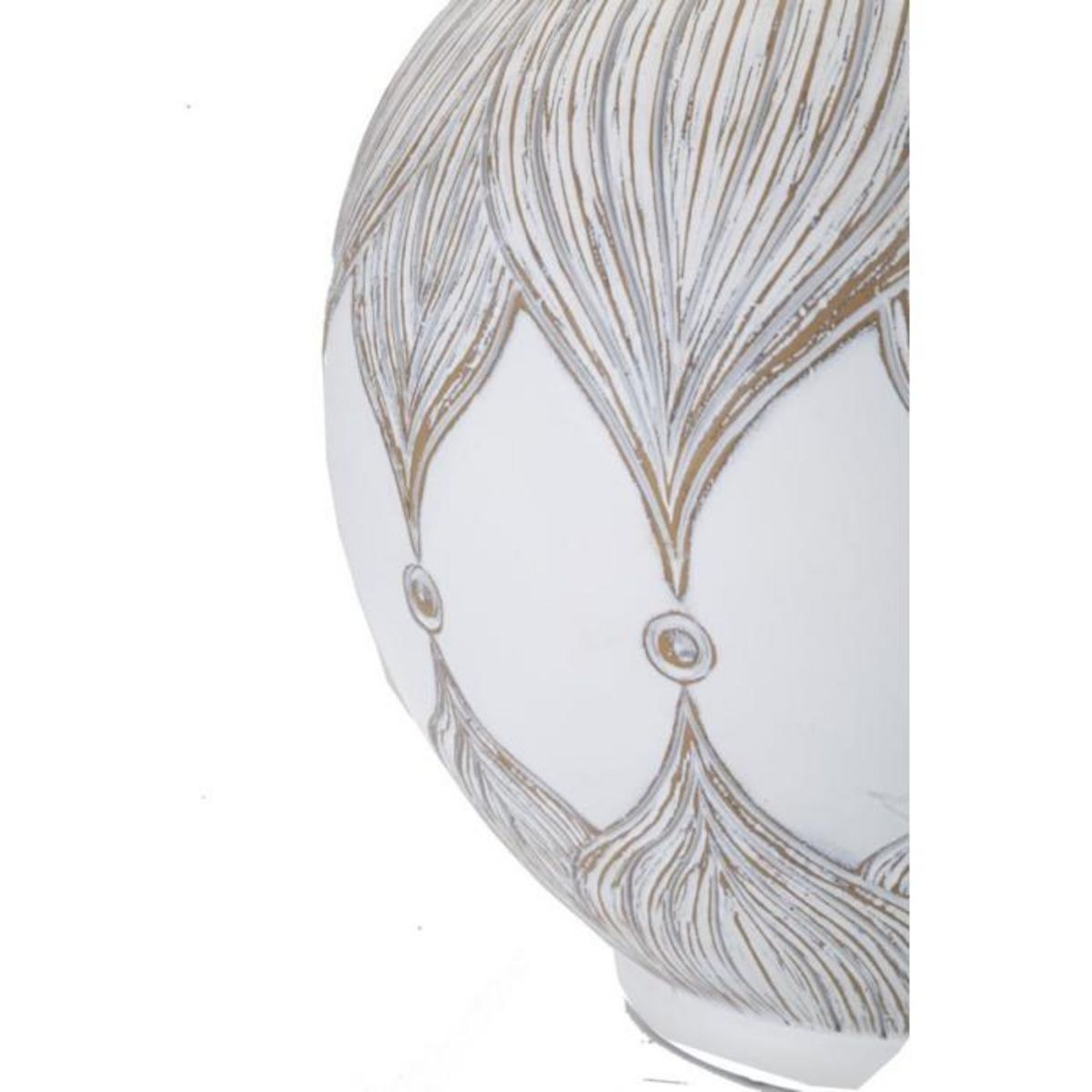 Paris Prix Lampe à Poser en Résine  Atene  59cm Blanc & Naturel