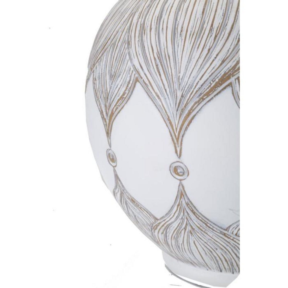 Paris Prix Lampe à Poser en Résine  Atene  59cm Blanc & Naturel