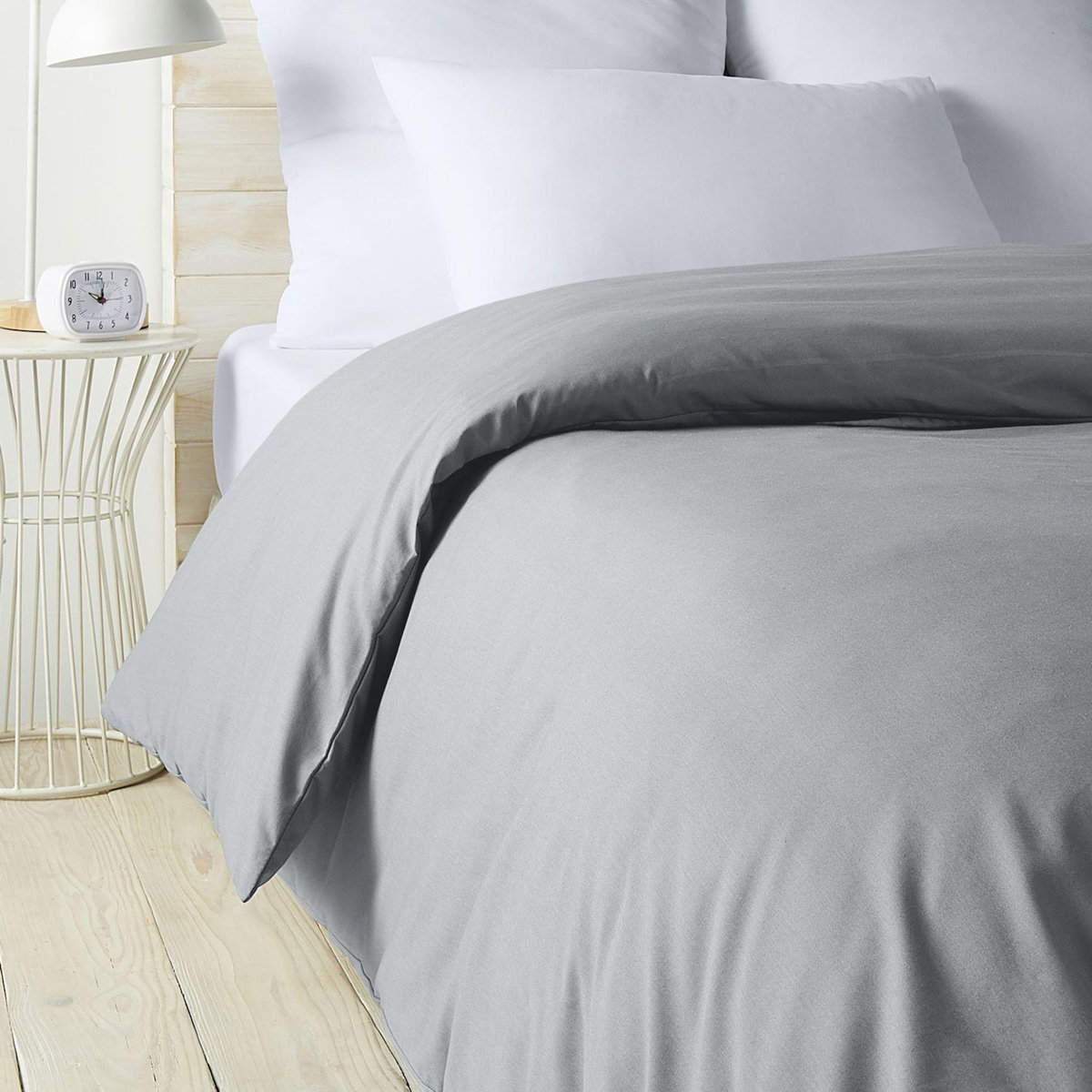 ACTUEL Housse de couette unie en percale de coton 