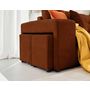 Voir la diapositive 4 : BEST MOBILIER California - canapé d'angle réversible 4 places - convertible avec coffre, étagère et poufs - en velours texturé