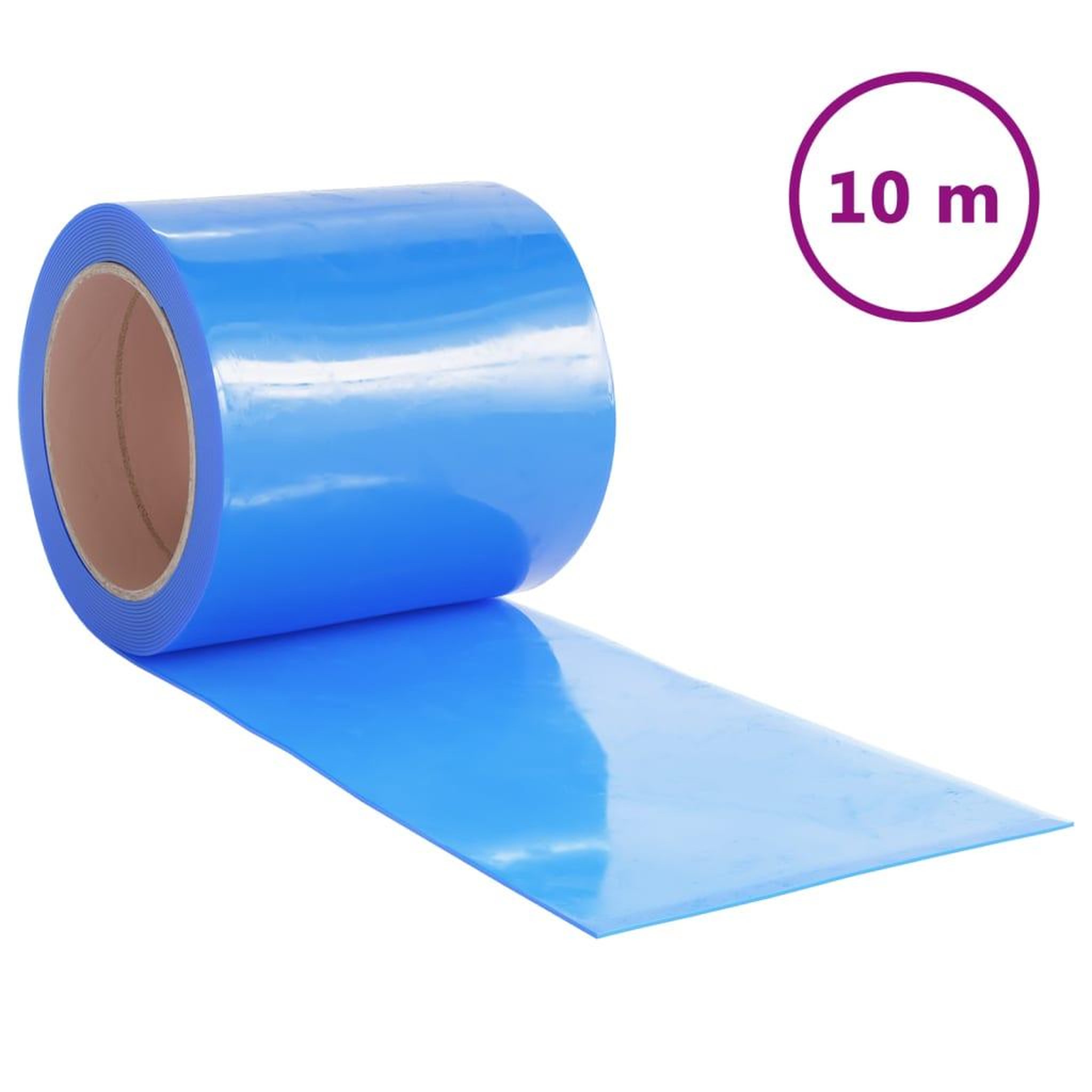 Voir la diapositive 2 : VIDAXL Rideau de porte bleu 200 mmx1,6 mm 10 m PVC