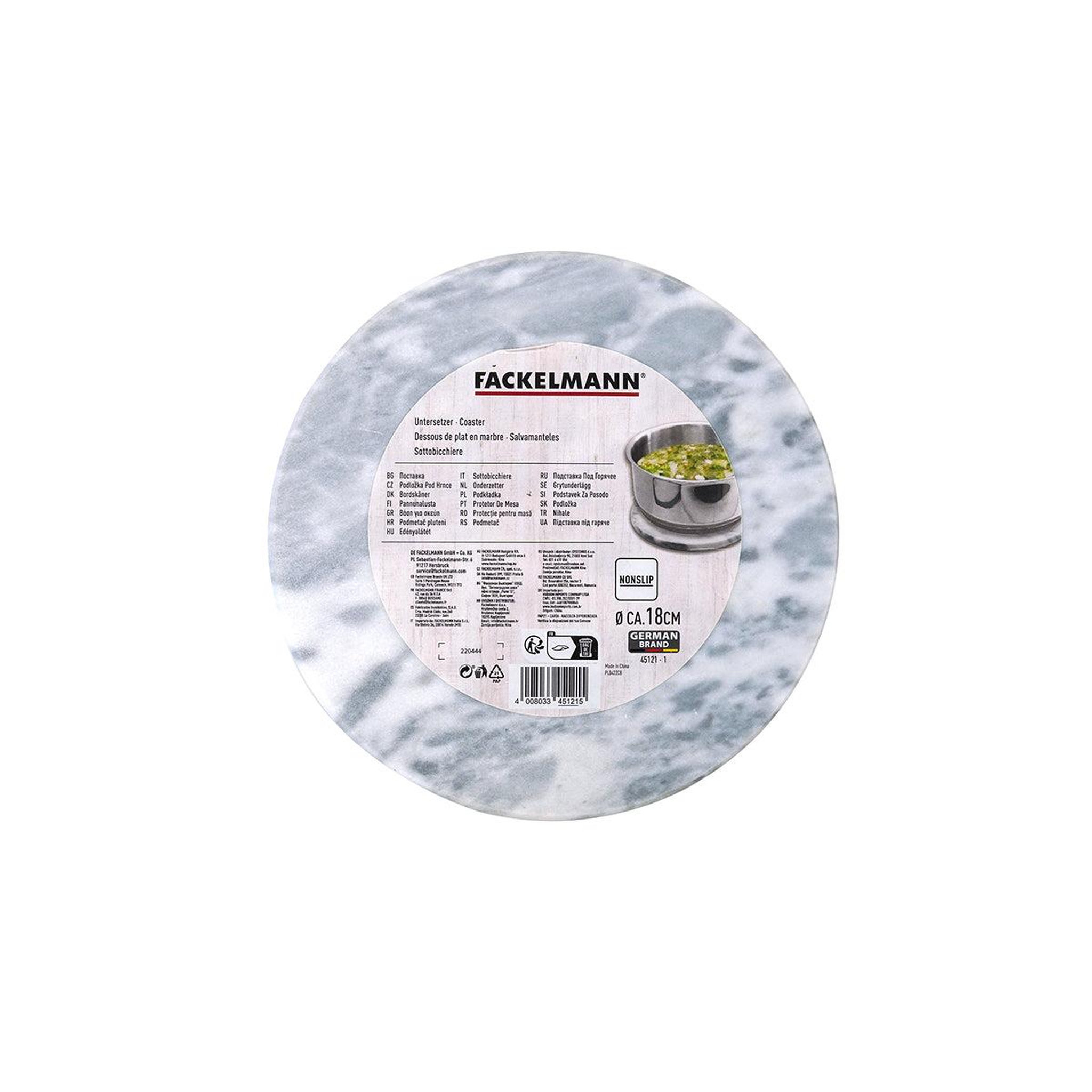 Voir la diapositive 5 : Fackelmann Dessous de plat en marbre rond de 18 cm fackelmann basic