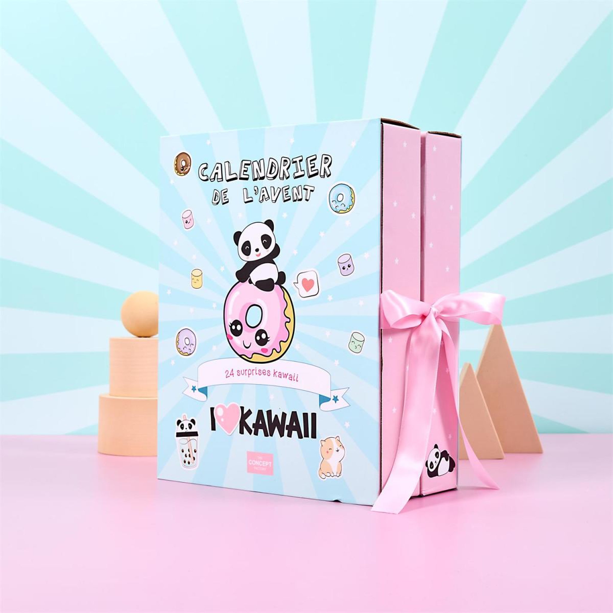 Voir la diapositive 6 : The concept Factory Calendrier de l'avent 24 bougies & surprises  kawaii  25cm multicolore