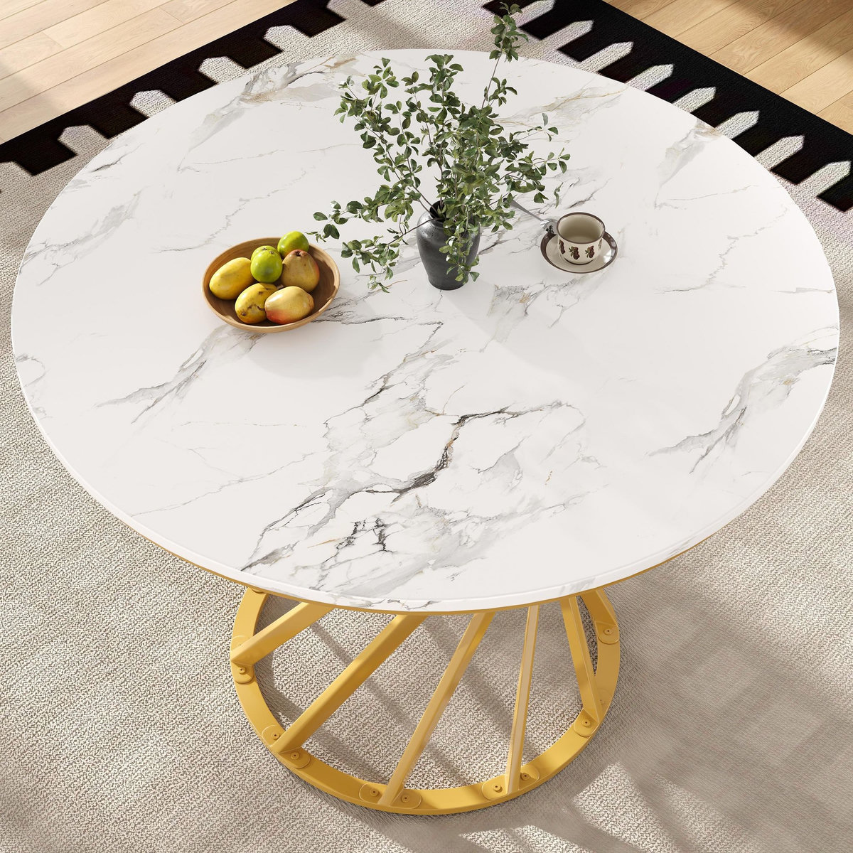 MERAX Table à manger ronde