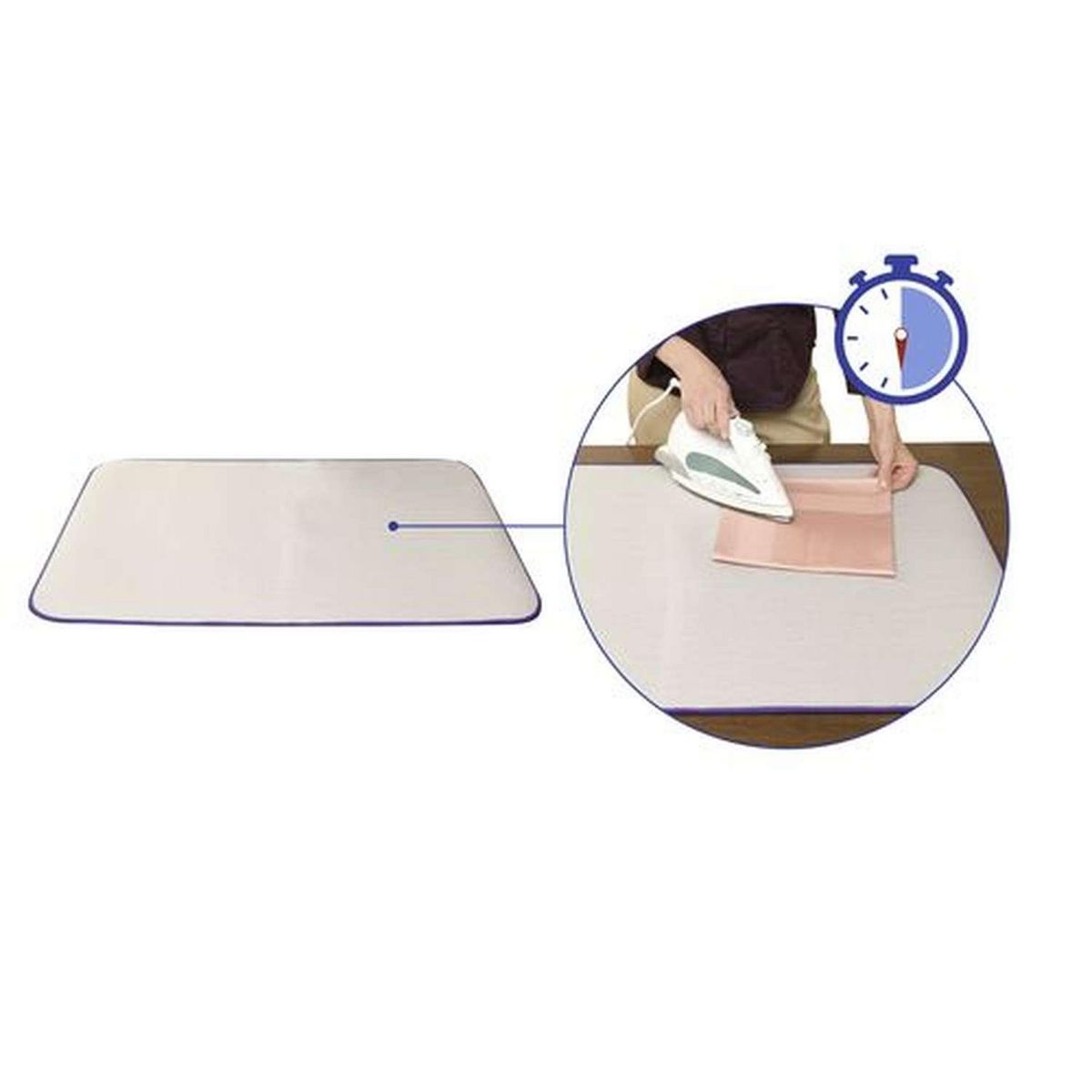 Wenko Nappe de repassage - Longueur 100 cm x Largeur 65 cm - Gris