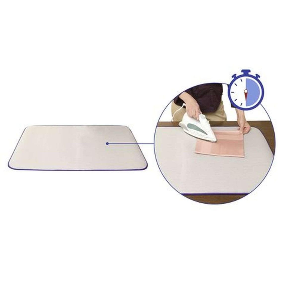 Wenko Nappe de repassage - Longueur 100 cm x Largeur 65 cm - Gris