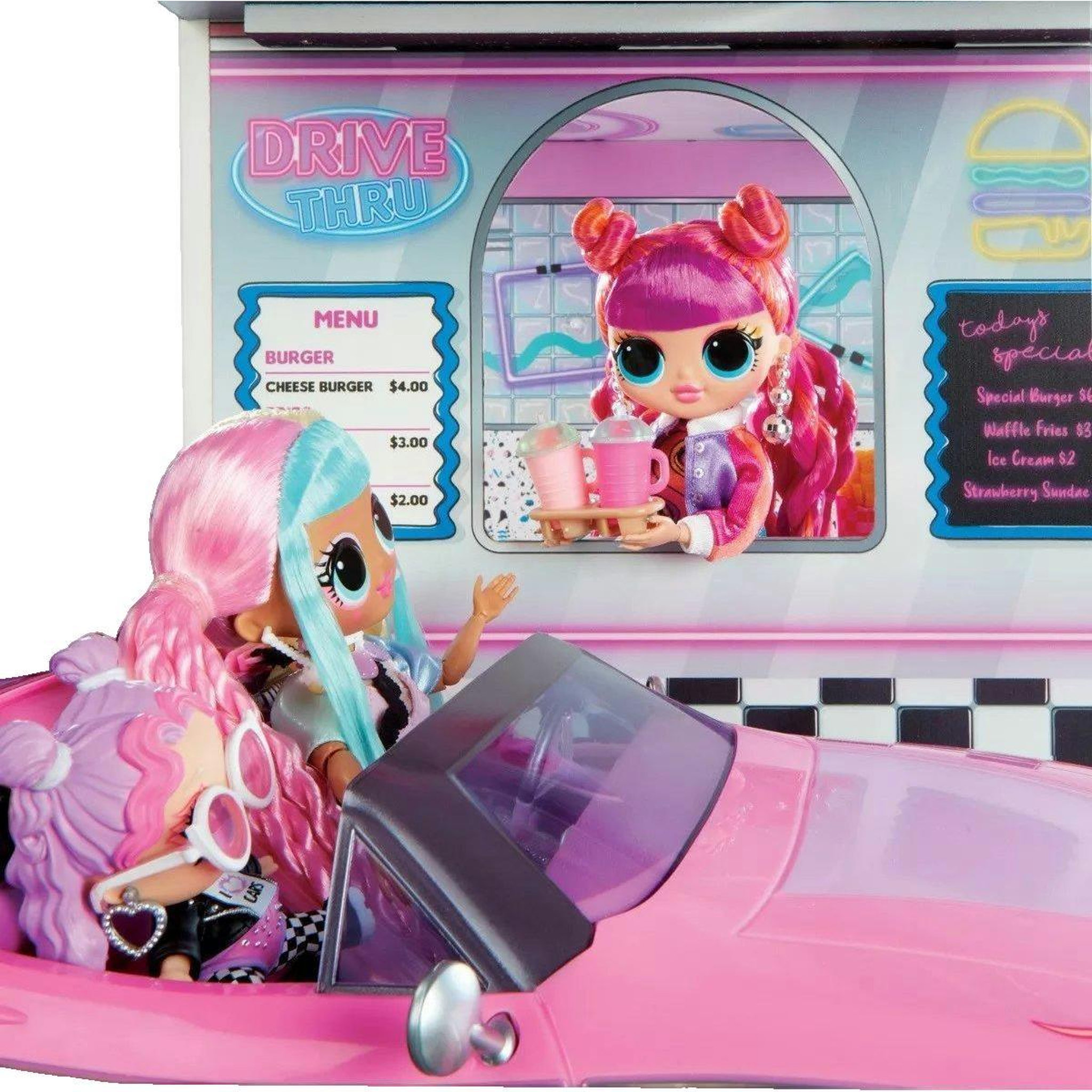 Voir la diapositive 3 : L.O.L. SURPRISE! Maison de poupée L.O.L. Surprise! Maison de poupée colorée avec 4 niveaux et 85+ surprises