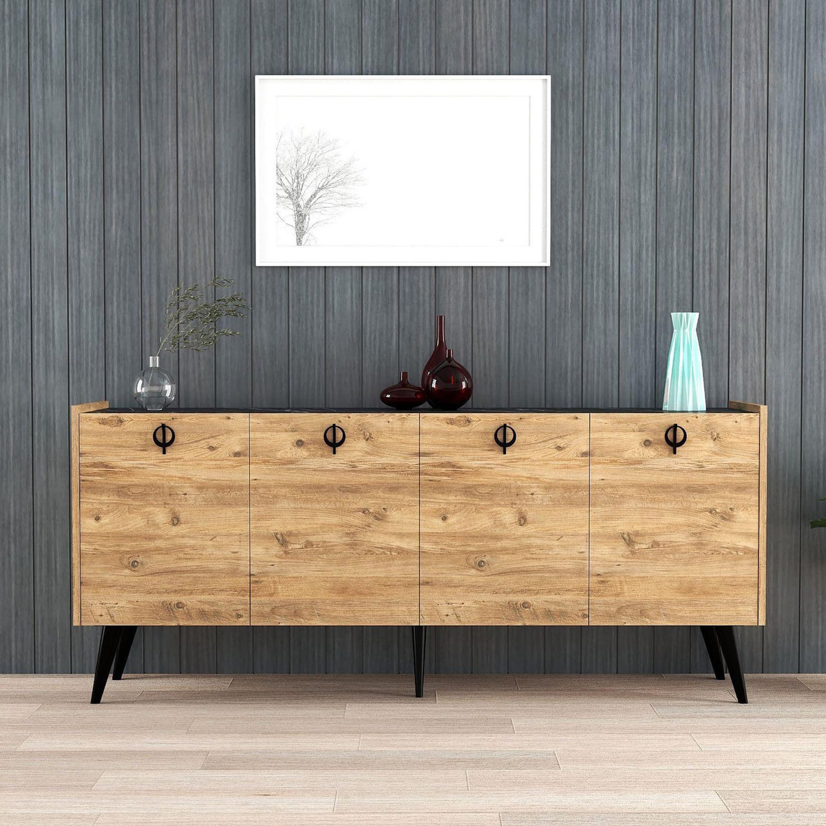Habitat et Jardin Buffet en bois  Kaya  - 180 x 40 x 79 cm - Marron