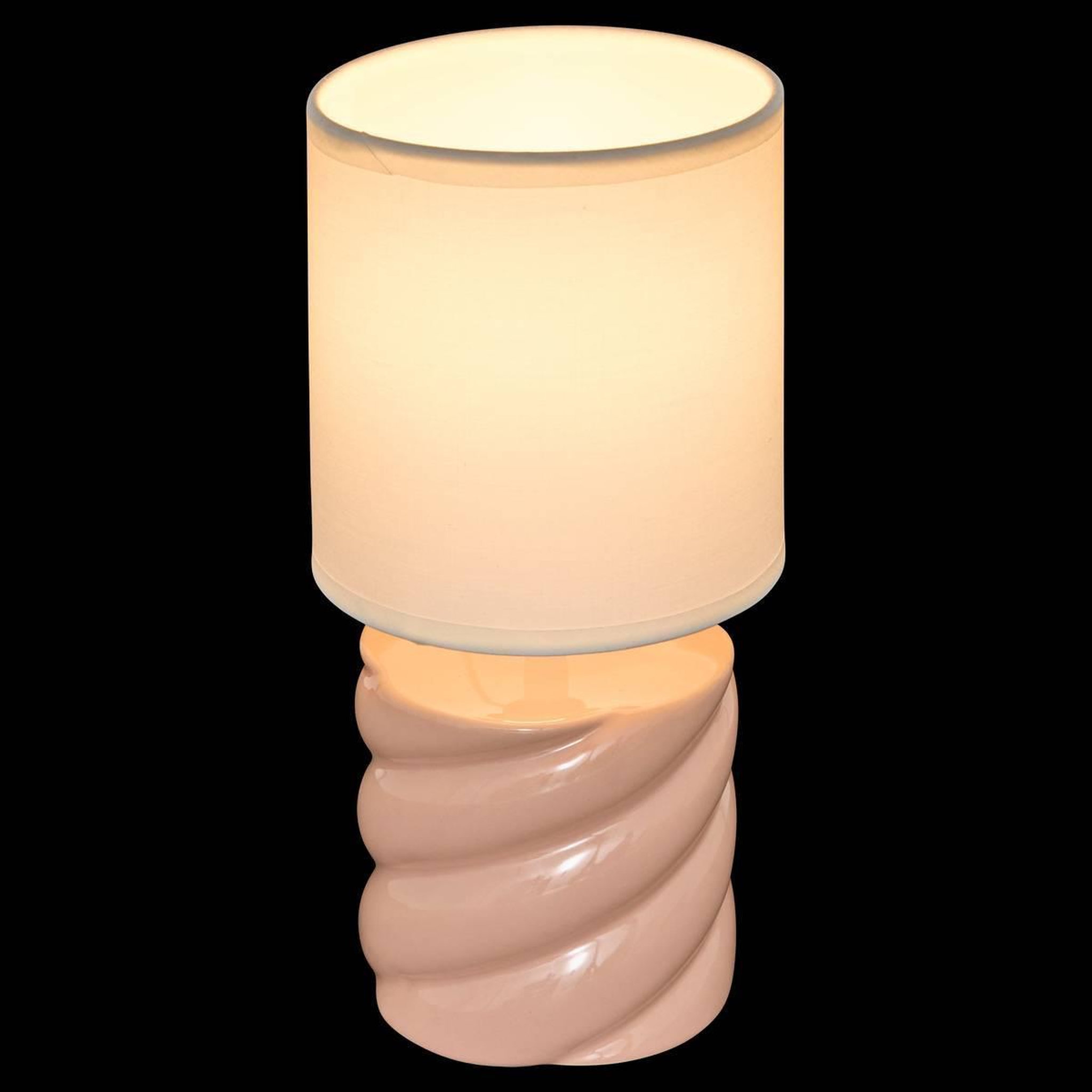 Voir la diapositive 3 : ATMOSPHERA Lampe à Poser en Grès  Noly  27cm Pêche