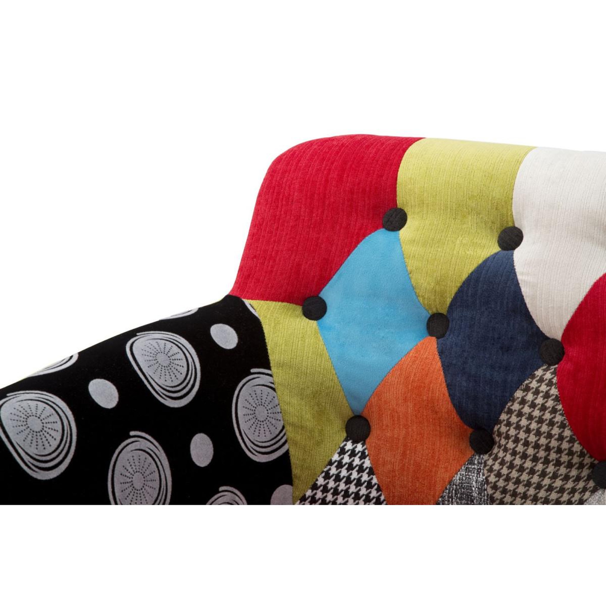 Voir la diapositive 4 : Paris Prix Fauteuil design patchwork  impérial  78cm multicolore
