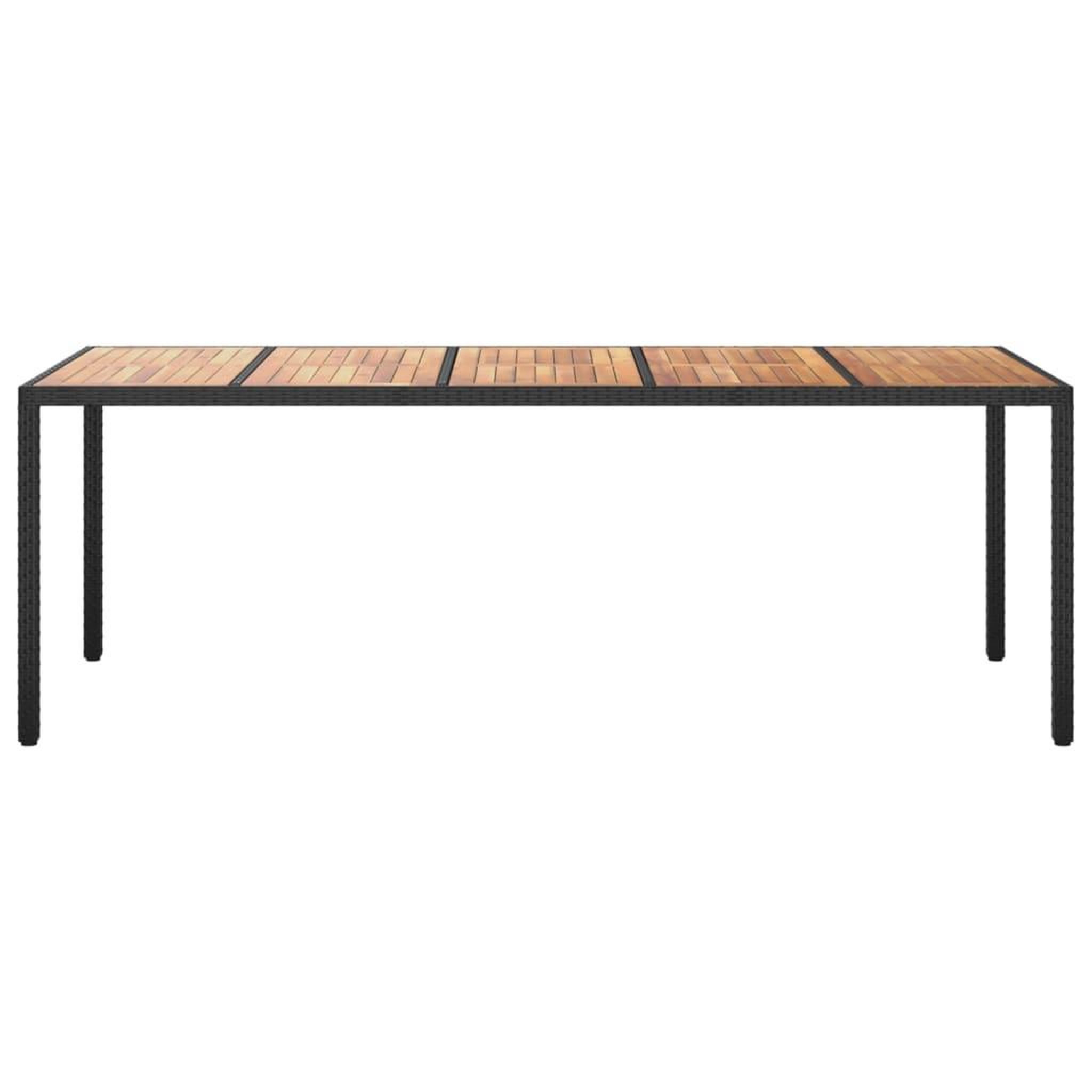 Voir la diapositive 3 : VIDAXL Table de jardin Noir 250x100x75 cm Resine tressee
