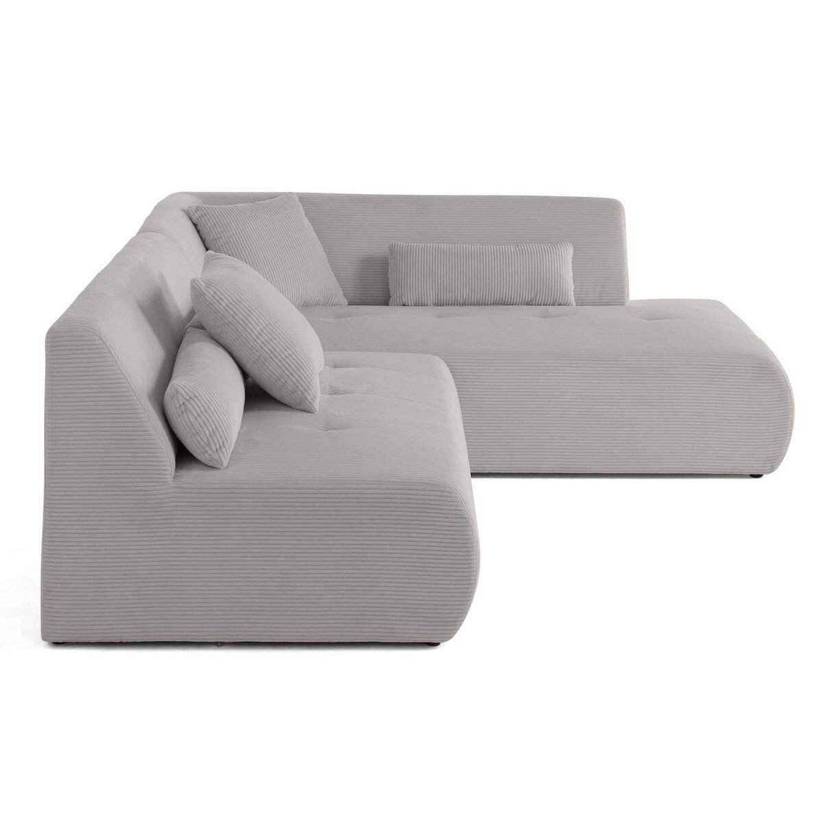 LISA DESIGN Onyx - canapé modulable d'angle droit - 5 places - en velours côtelé