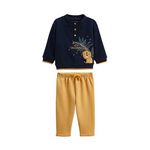 Petit Béguin Ensemble enfant sweat en polaire et pantalon en molleton Charly. Coloris disponibles : Bleu