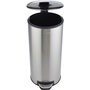 Voir la diapositive 3 : ESSENTIEL B Poubelle de cuisine manuelle ronde 30L inox à pédale