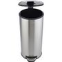 Voir la diapositive 3 : ESSENTIEL B Poubelle manuelle ronde 30L inox à pédale