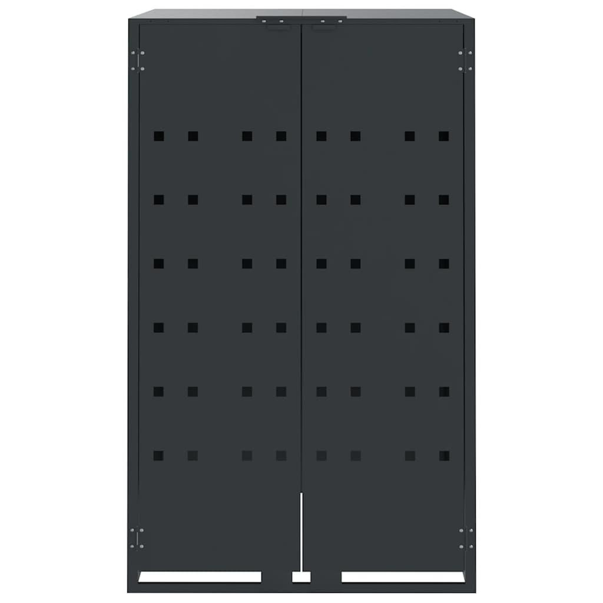 Voir la diapositive 4 : VIDAXL Rangement a roulettes pour poubelles pour bac unique anthracite