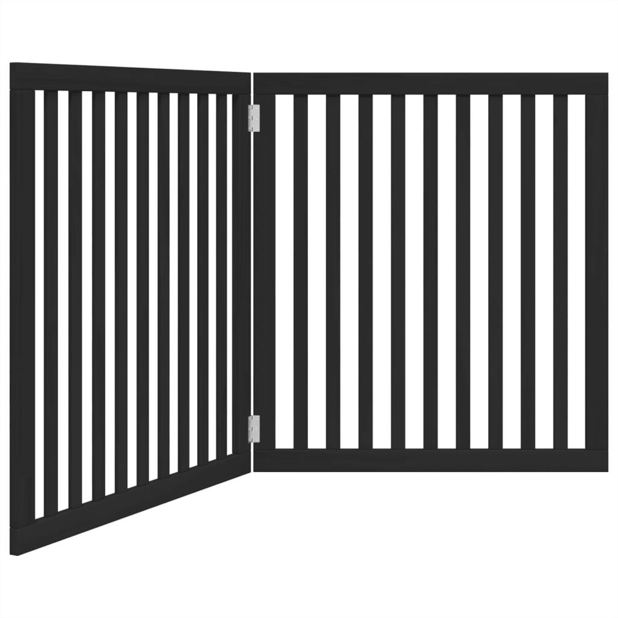 Voir la diapositive 2 : VIDAXL Barriere pour chien pliable 2 panneaux noir bois de peuplier
