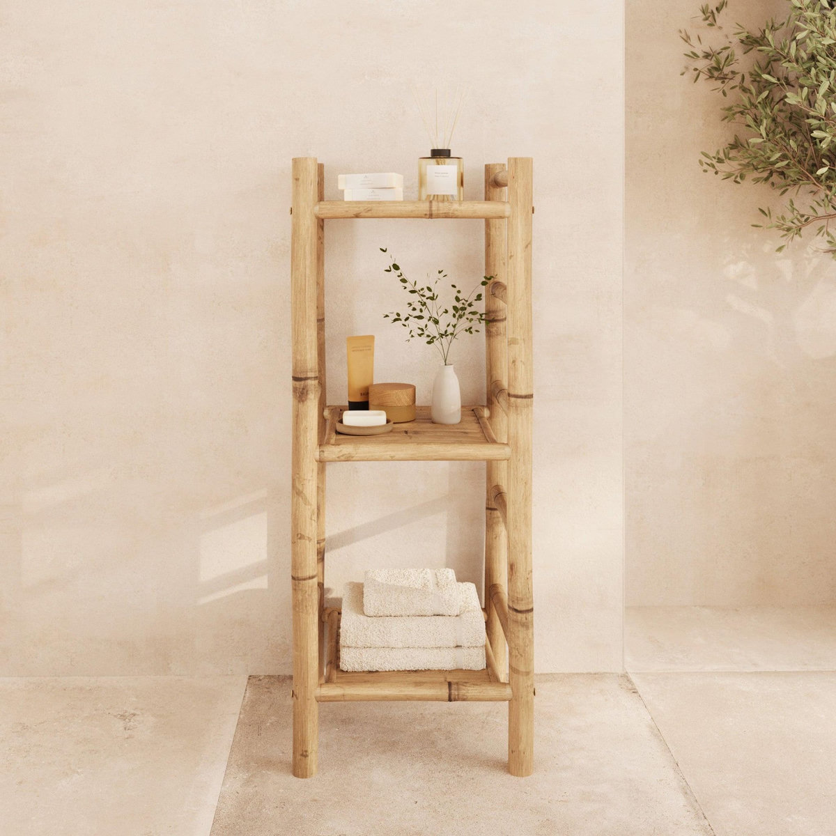 Rendez vous déco Etagère en bambou, 3 niveaux-Bami