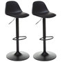 Voir la diapositive 1 : TOILINUX Lot de 2 Chaises de bar Aiko en polypropylène ajustable