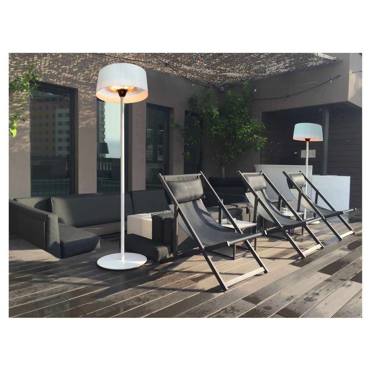 Parasol chauffant électrique SIRMIONE BLANC