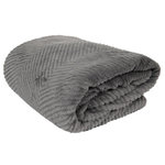 Paris Prix Plaid Velours Imitation Fourrure  Sherpa  140x200cm Gris