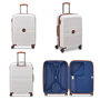 Voir la diapositive 3 : Delsey Lot 3 valises rigides Flanerie Se dont 1 cabine Polycarbonate TSA