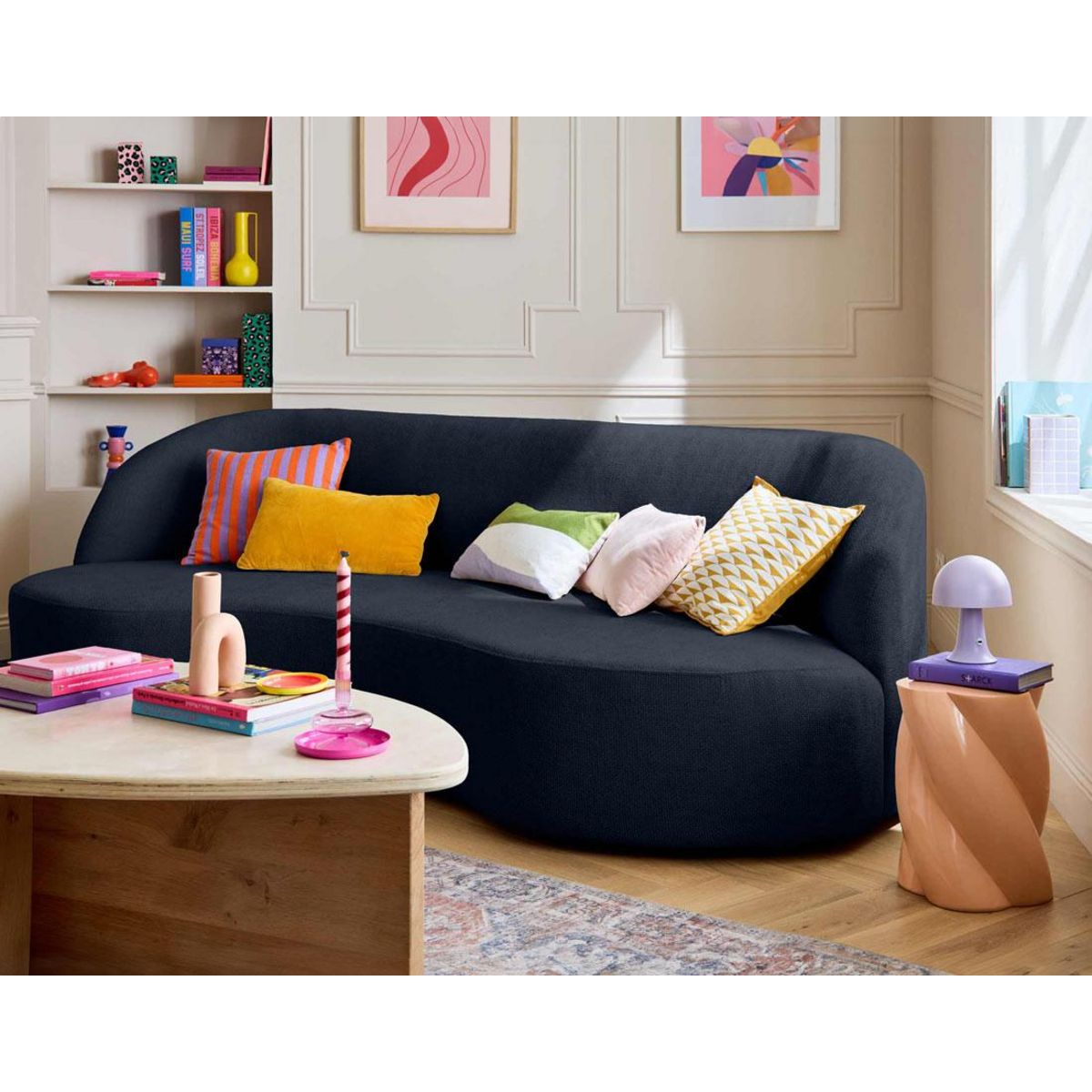 LISA DESIGN Polaris - canapé 3 places - en velours texturé