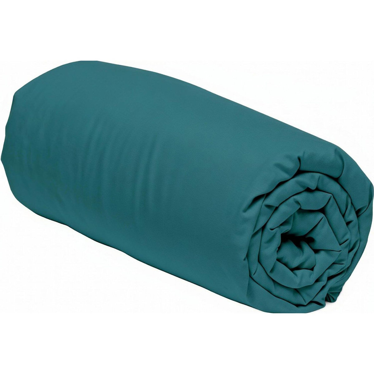 Home collection Drap housse, bonnet 30cm 100% percale de coton 80fils emeraude
