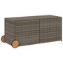 Voir la diapositive 2 : VIDAXL Boîte de rangement de jardin et roues gris 283L résine tressée