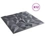 Voir la diapositive 4 : VIDAXL Panneaux muraux 12 pcs gris 50x50 cm XPS 3 m² amethyste