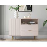 BEST MOBILIER Monica - buffet - beige - 107 cm. Coloris disponibles : Beige